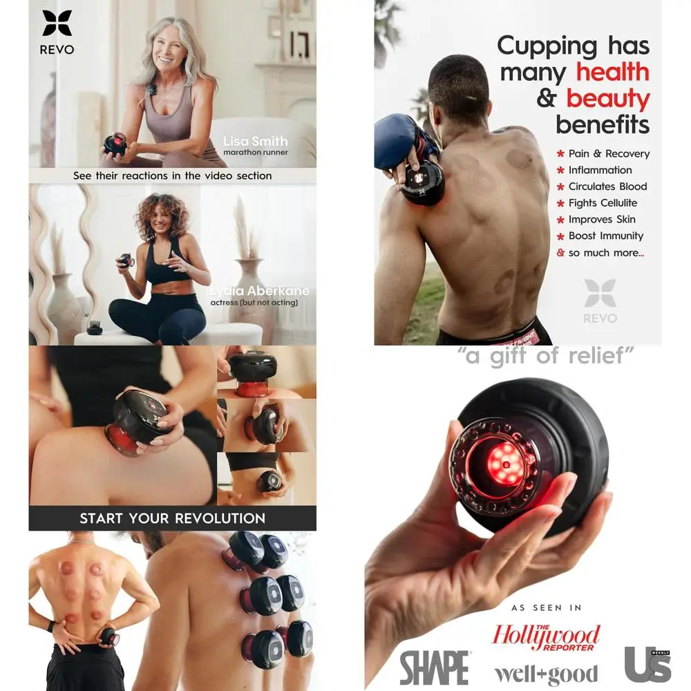 

Многофункциональный умный массажер для баночного массажа 4-в-1 с красной светотерапией для снятия боли, улучшения состояния мышц, улучшения кровообращения и подтяжки кожи