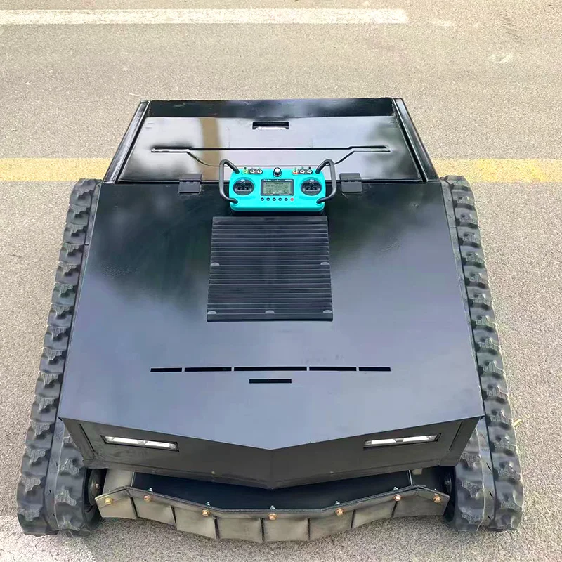 

Customized Agriculture Remote control intelligent lawn mower can be equipped with snow plows, bulldozing shovel 413/432/452cc