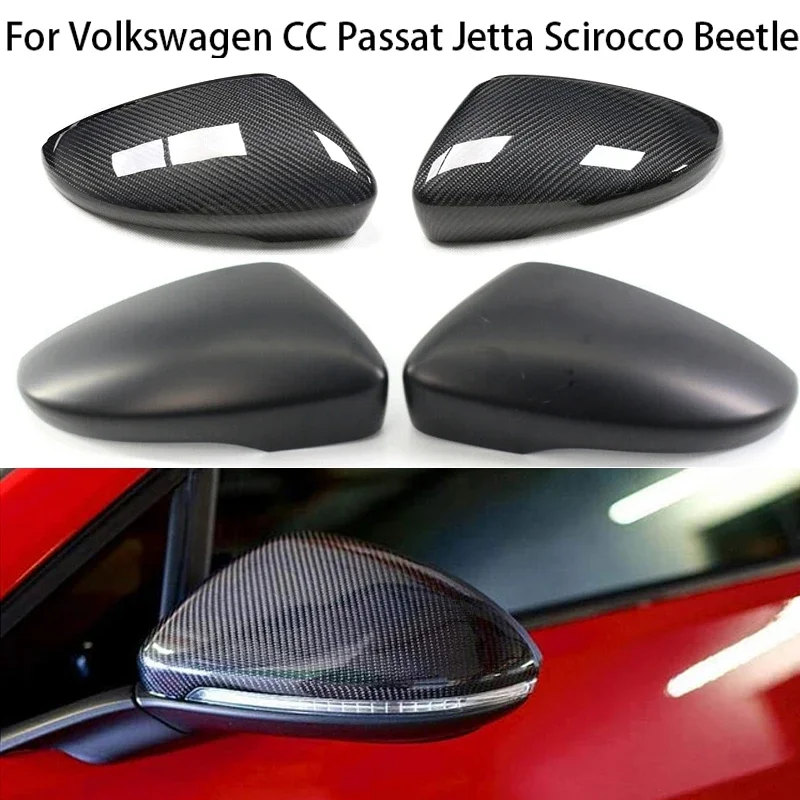 

For Volkswagen CC Passat Jetta Scirocco Beetle Arteon BORA Car Door Wing Exterior Rearview Side Mirror Cover Caps accessories