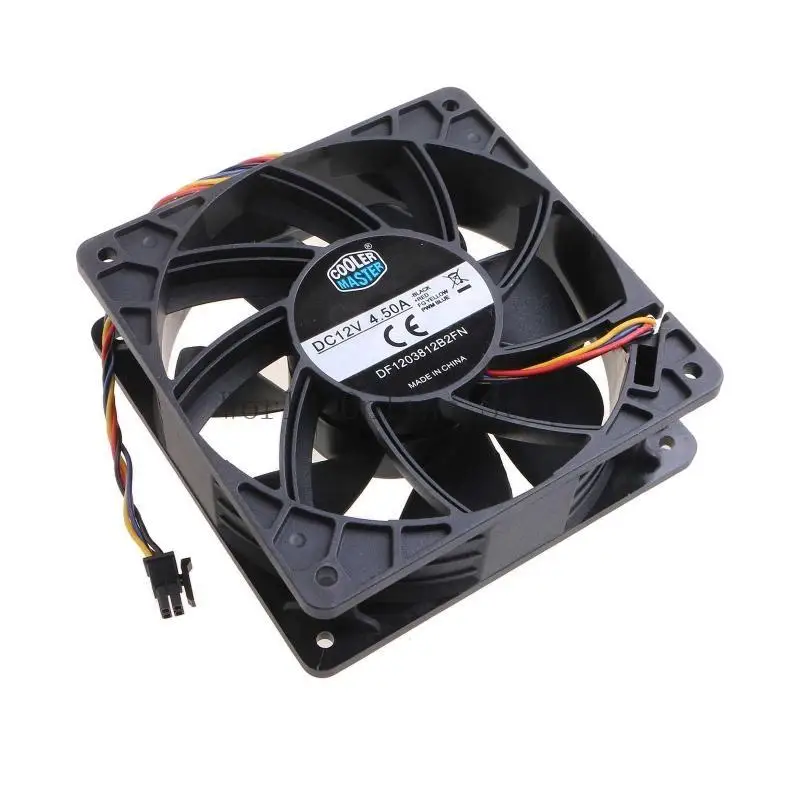 Hoge snelheid 120 mm koelventilator 12 DF1203812B2FN voor 12V 4.5 A 120x120x38mm 4p 87HC