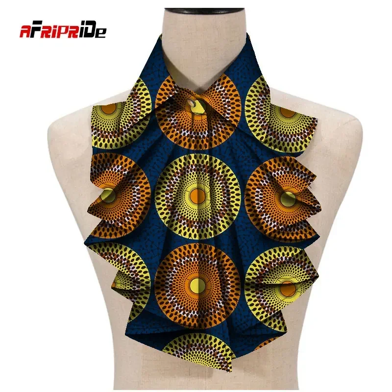 New Fashion African Print Ankara Tie for Women Triangle Ankara Fabric Cravat Africa Tie WYA027