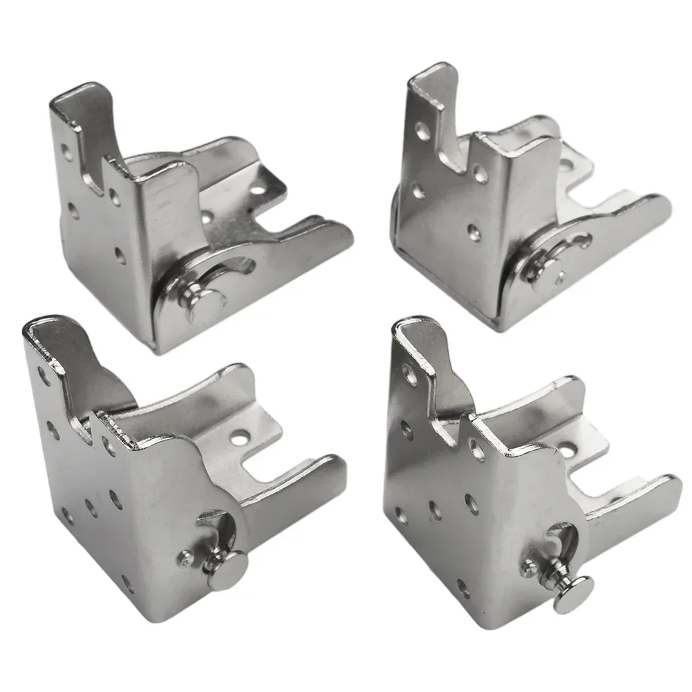 

Household Hardware Folding Hinge 4pcs 6.5*4.5*6cm 90 Degree Convenient Self-locking Silver Simple Stainless Steel