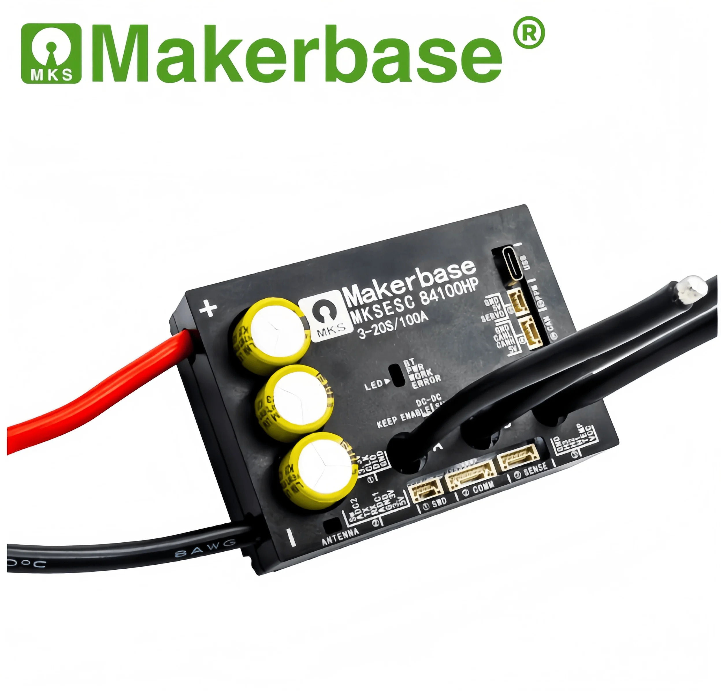 Makerbase Electric Vehicle Controller  84V 100A High-Current VESC Benjamin Accessories for Mountain Bikes and Skateboards