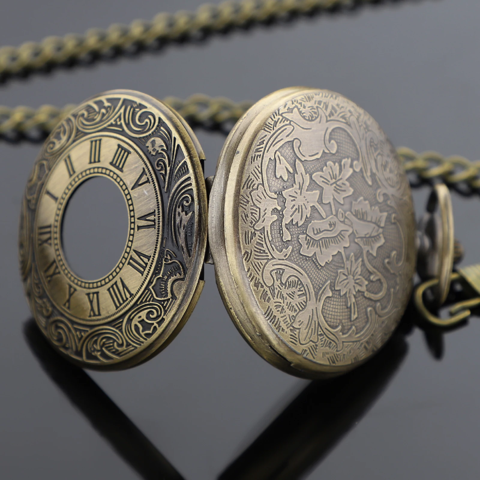 ساعة جيب Steampunk كلاسيكية مجوفة للنساء والرجال ساعات جيب فوب مع قلادة قلادة هدية Reloj De Bolsillo