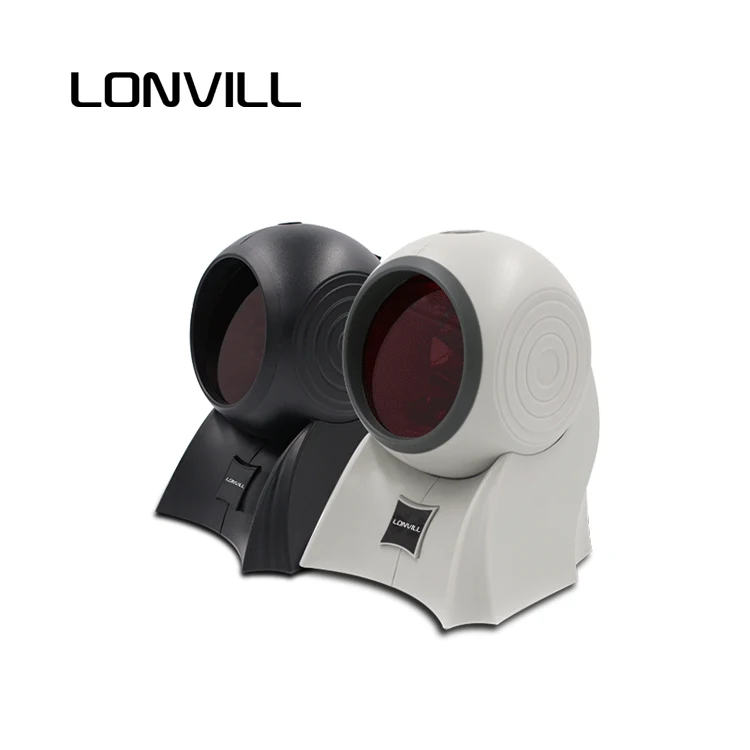LONVILL Multi Interface USB Serial Keyboard Port Countertop Barcode Scanner for Retail Convenience Store