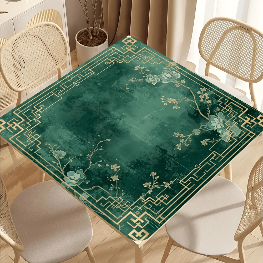 VIKAMA New Chinese Style Mahjong Table Mat Anti-Slip Silent Tea Room Homestay Chess Card Table Decoration