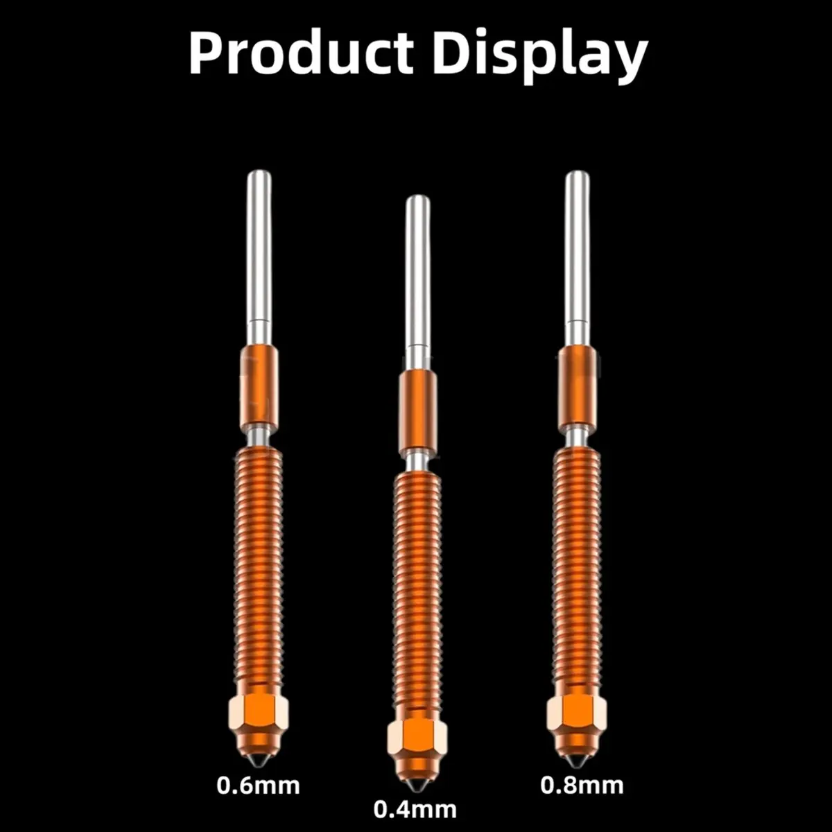 【3007 Popular】For K2 Plus Nozzle Quick-Swap Nozzle Kit Hardened Steel All-Metal for K2 Plus 3D Printer Accessories 0.2mm