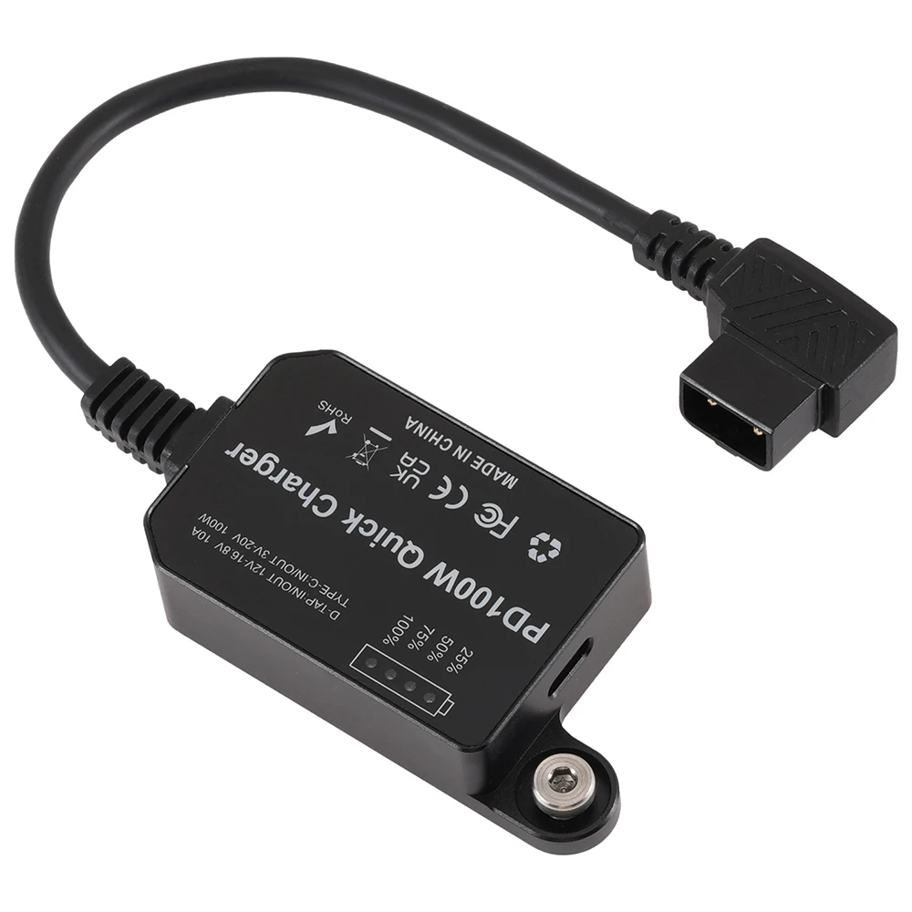 Dummy Battery V-port Battery Fast Charging Bidirectional Charging And Discharging Module Charger PD100W D-TAP to TYPE-C Adapter