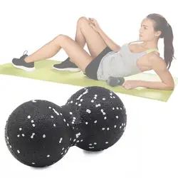 Bola de rodillo de masaje para Yoga, bolas de fascitis con punta de Lacrosse doble de maní, Bola trasera para alivio Plantar, movilidad, dolor miofascial