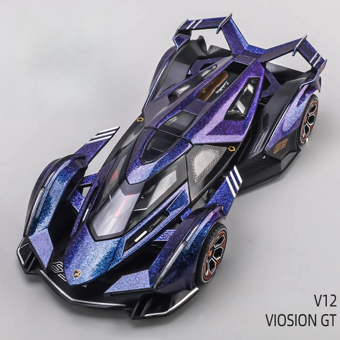 

1:24 V12 Vision Gran Turismo Alloy Car Model Diecast Metal Model Simulation Sound and Light Collection Kids Toy Gift