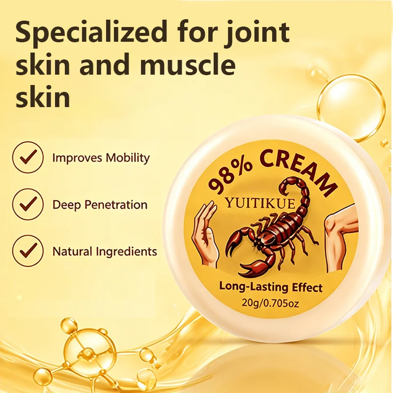 Natural Scorpion Joint Cream Deep Penetrating Body Balm Suitable For Workout Knees Knuckles Ankles All Around Joint Skincare