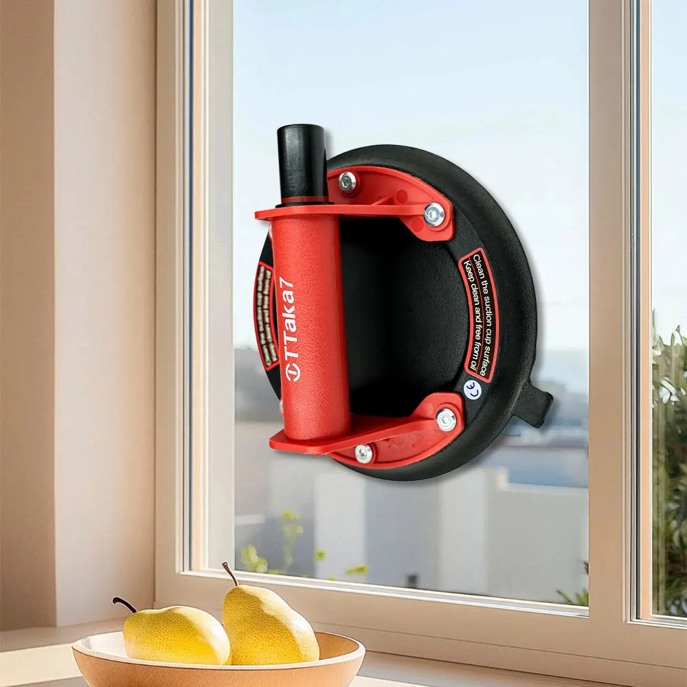 8 Inch Upgrade vacuum Suction Cup Glass Lifter Powerful Heavy Duty Vacuum Lifter for Granite & Glass Lifting Window Replacement