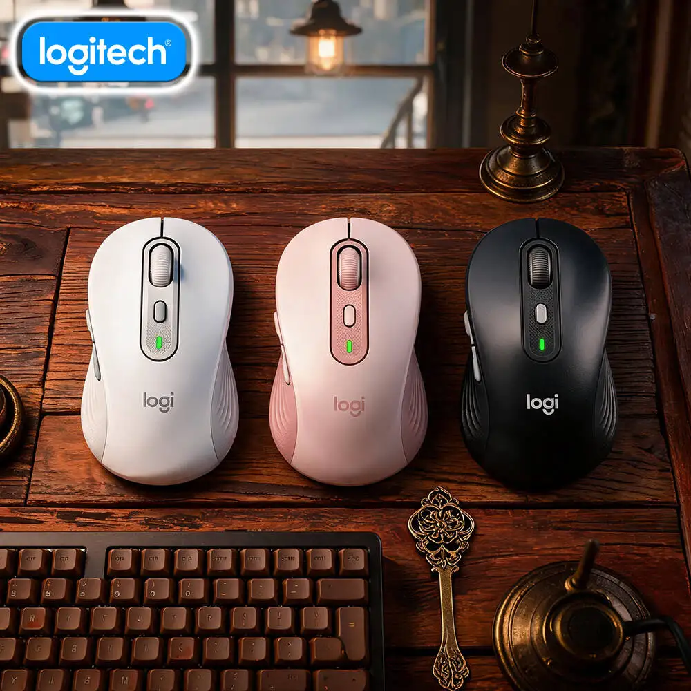 Logitech M650/M650L Wireless Ergonomic Mouse - 90% Reduced Noise, Dual Connectivity, Rubber Grips, 10m Range
