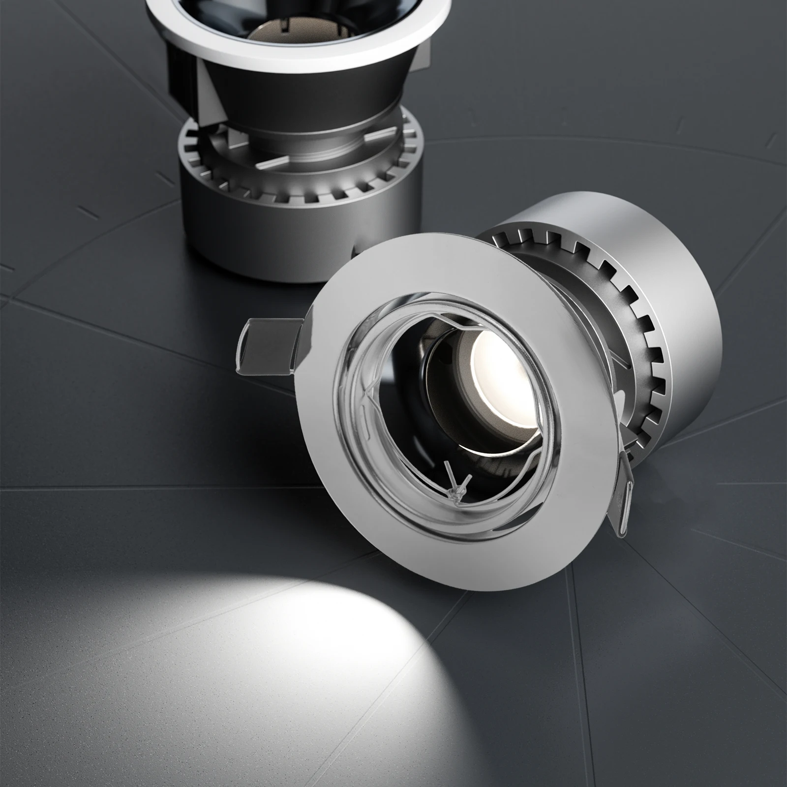 

Spotlight Bracket Recessed Frame 802 Arc Black Down Light Holder Trim Metal Tool Parts for Kitchen Bedroom Hallway