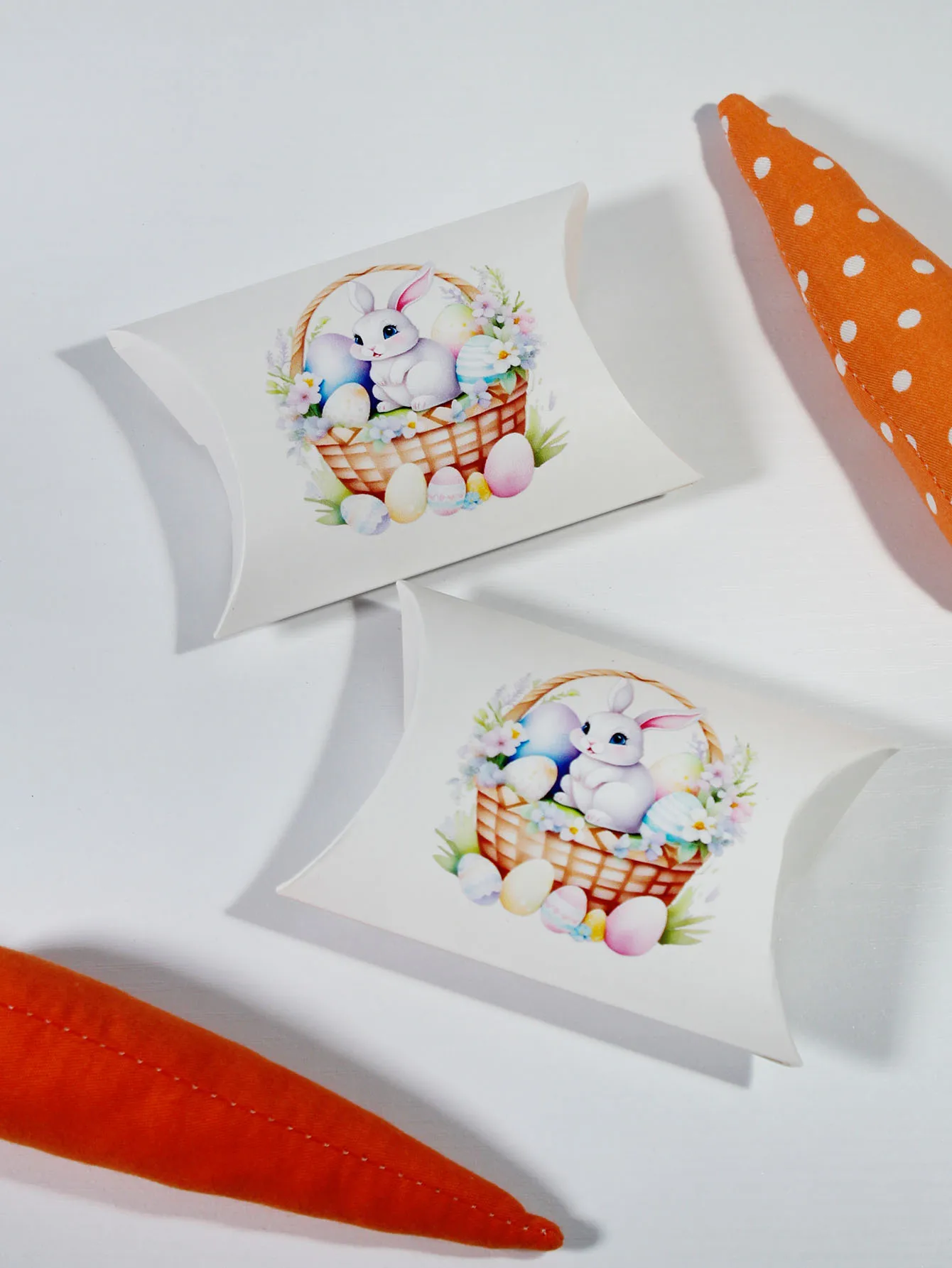 10/20/50 Stück Ostergeschenk-Kaninchenbox, weiße Kissenbox in Form einer Pralinenschachtel, Weihnachtsfeier-Heimdekoration, Oster-Süßigkeitsschachtel