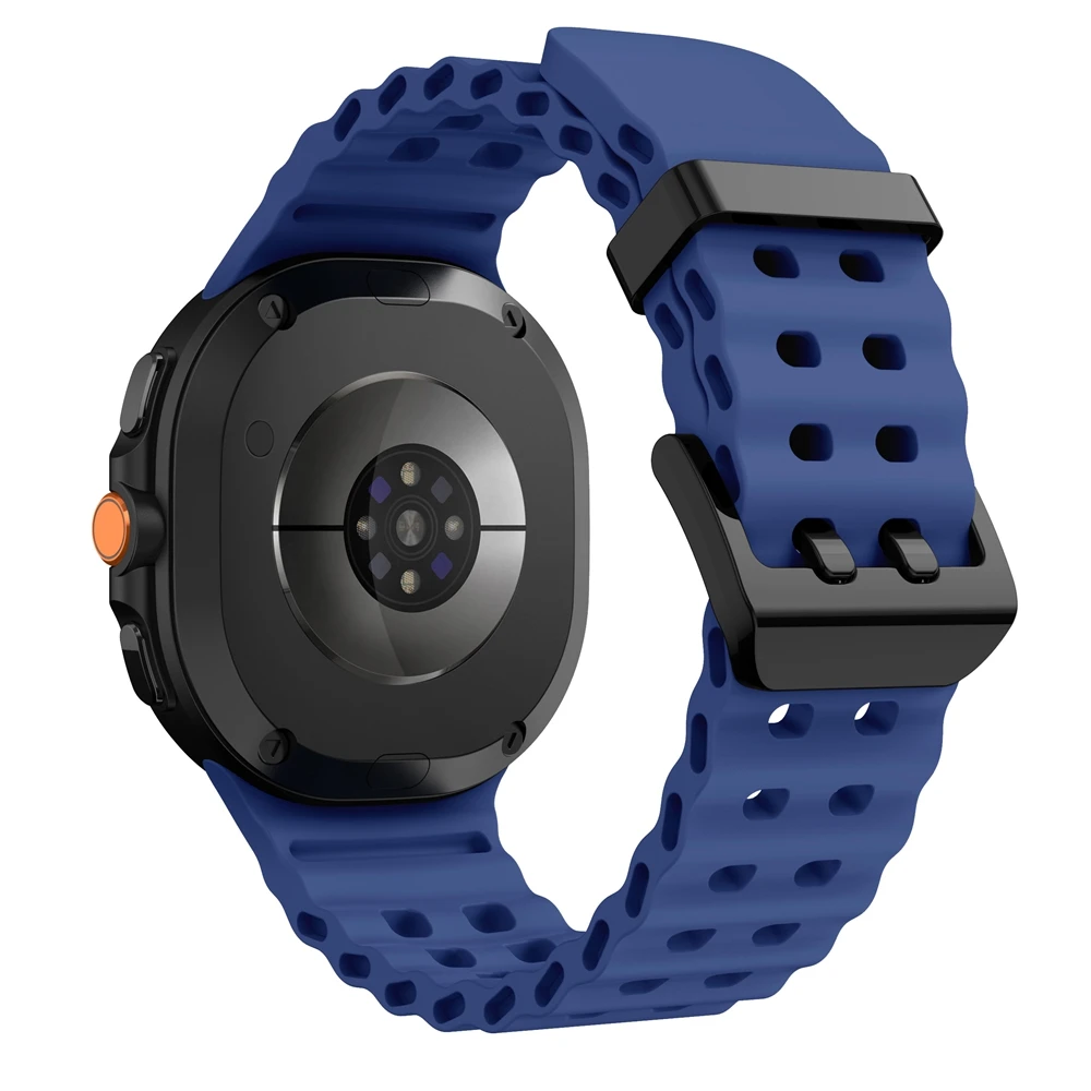 삼성 갤럭시 워치 8 클래식 46mm용 스포츠 실리콘 마린 스트랩, 갤럭시 워치 8 44mm 40mm용 밴드 교체용 스트랩