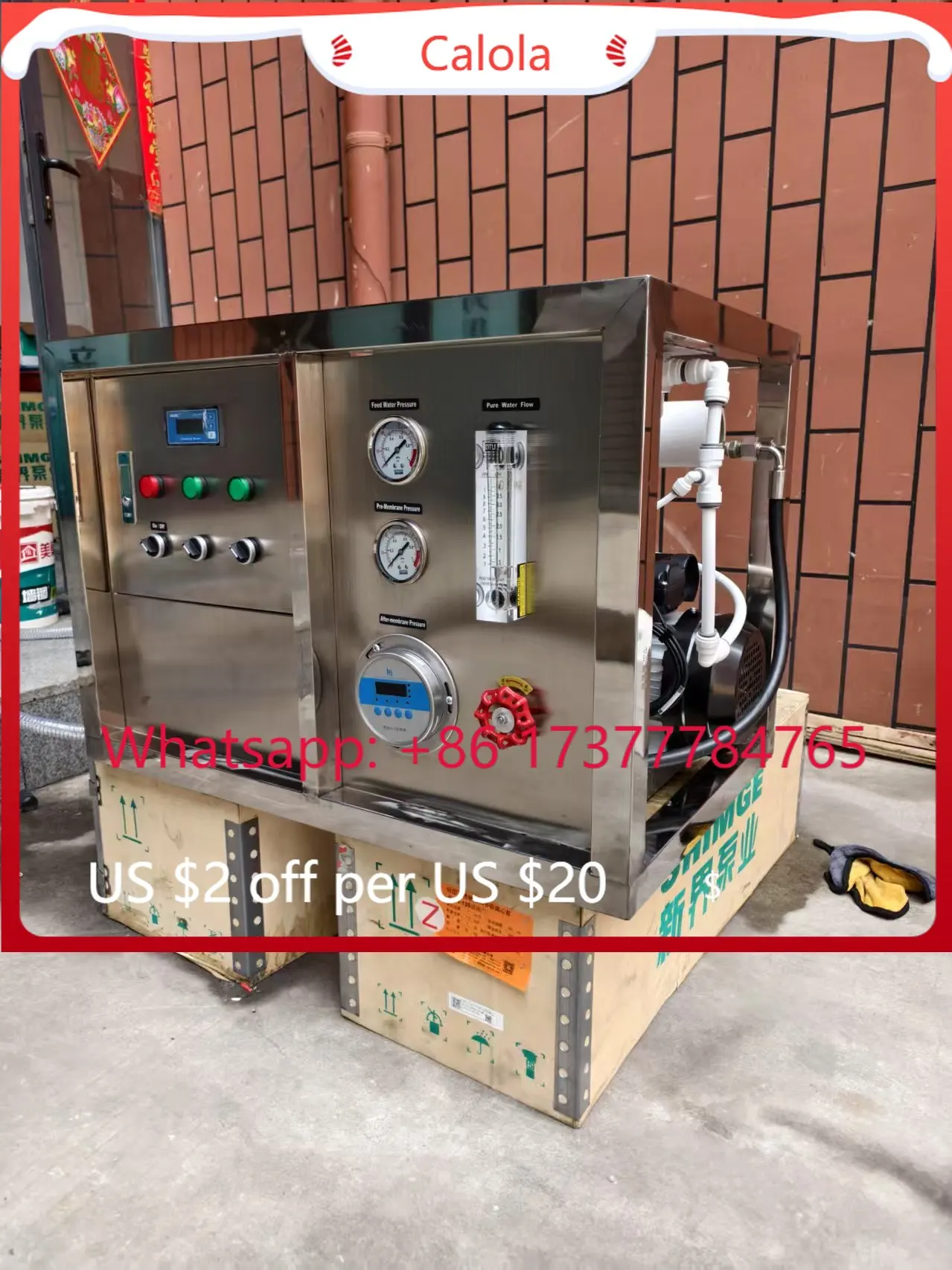 80L/H Seawater Desalination Machine Boat Use Salt Water To Drinking Water Desalinator Plant