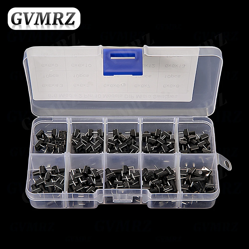 10Values 100PCS Micro Tactile Switch Momentary Tact DIP Switch 2Pin 6x6mm Micro Touch Push Button Switch High 5mm 6mm 8mm 9mm