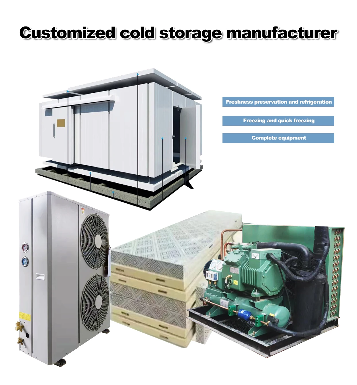 Cold Room Refrigeration Unit Condensing Unit Power Saving Refrigeration Unit For Cold Storage