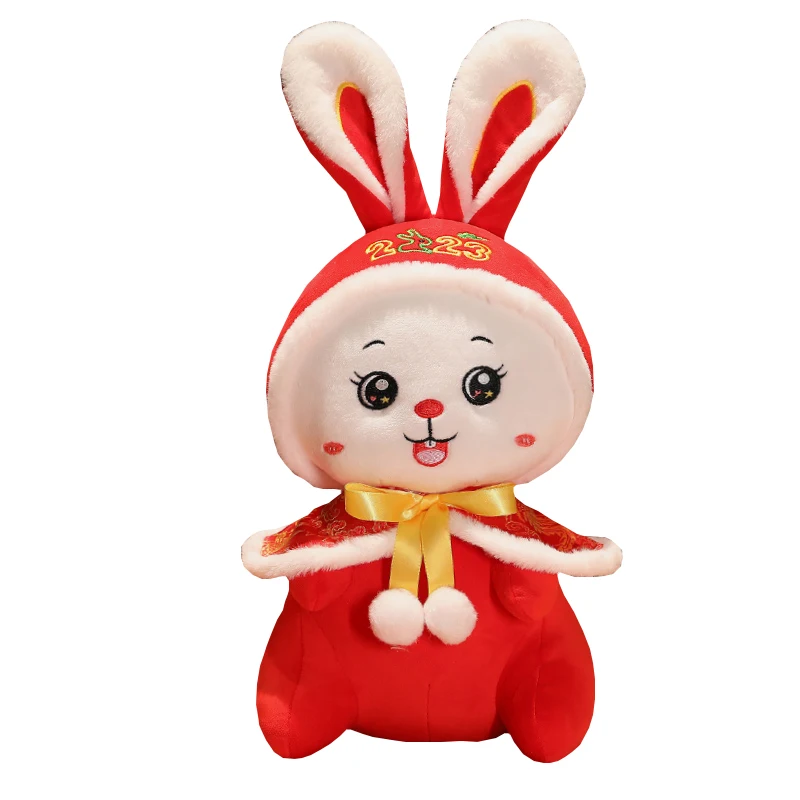 Year Of The Rabbit Mascot 2023 Plush Cape Rabbit Gift Lunar New Year Celebration Festival image 6