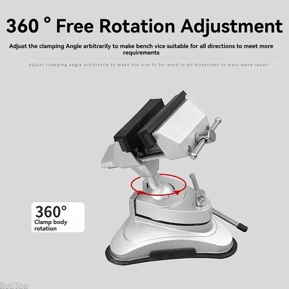 360 Degree Rotation Table Vise Suction Cup Screw Repair Tool Vice Clamp Woodworking Table Vise Clamp Grinder