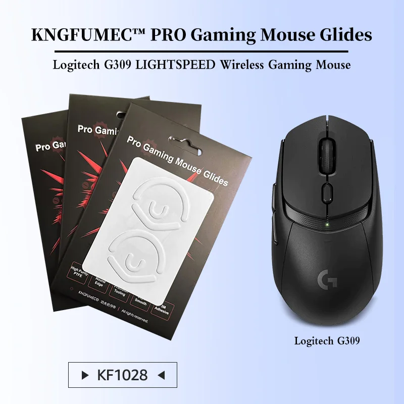 KNGFUMEC 2 Sets Mouse Skates Feet PRO Gaming Mouse Glides for Logitech G309 LIGHTSPEED Wireless Gaming Mouse