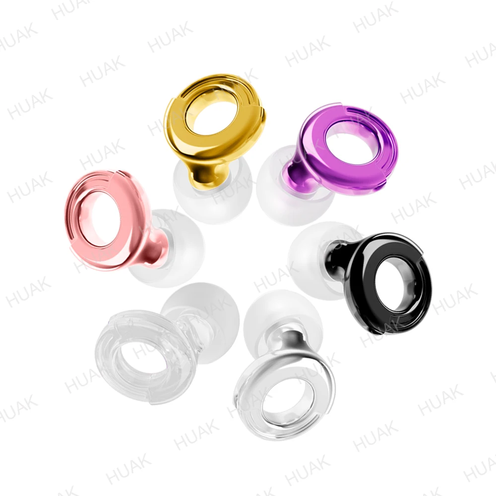 

HUAK Super Soft, Quiet Ear Plugs for Noise Reduction – Reusable Hearing Protection for Sleep,Swim, Work -8 Ear Tips in XS/S/M/L
