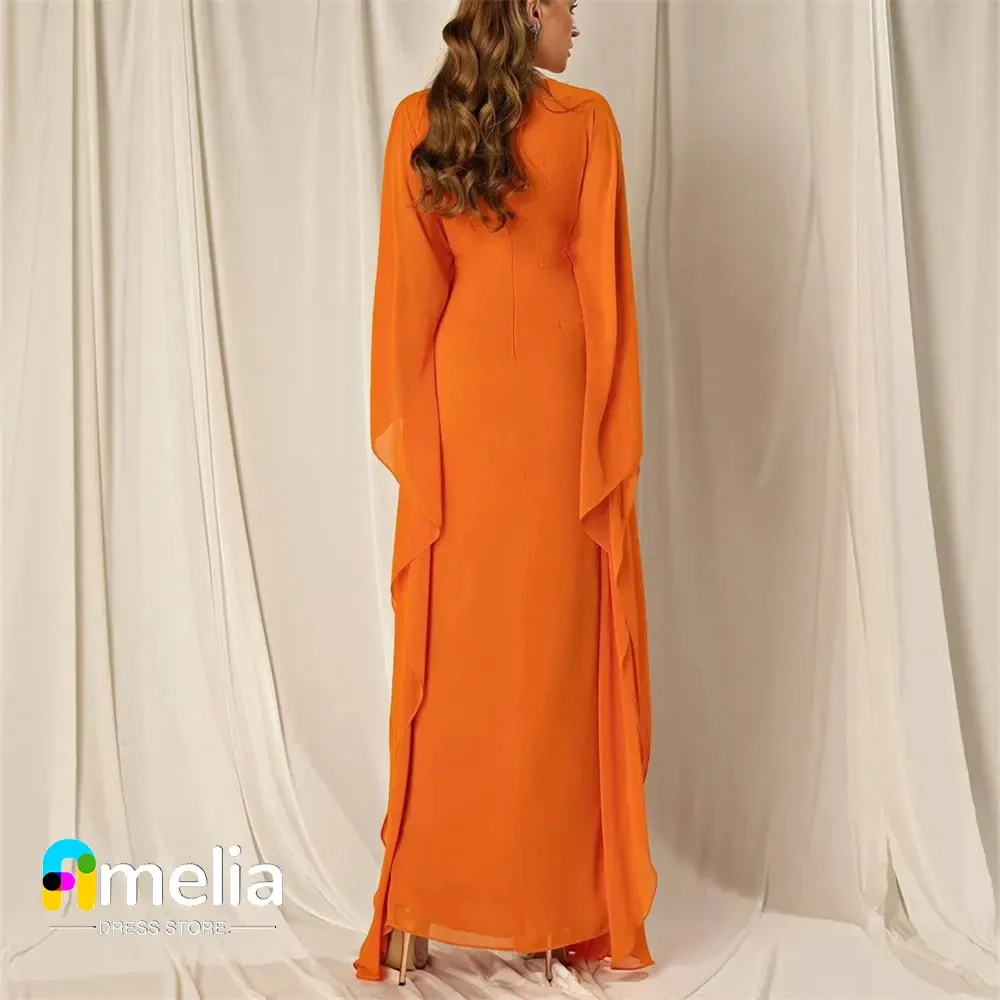 أميليا فساتين الحفلات الأنيقة امرأة الخامس الرقبة الشيفون فساتين لحضور الحفلات الموسيقية للمناسبات الخاصة فساتين رسمية طويلة لدبي 2024