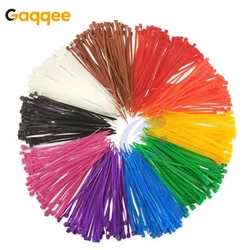 100mm Nylon Cable Tie 100pcs/pack Self-locking Nylon wire binding wrap straps 12 color width 2.5mm SGS Certified