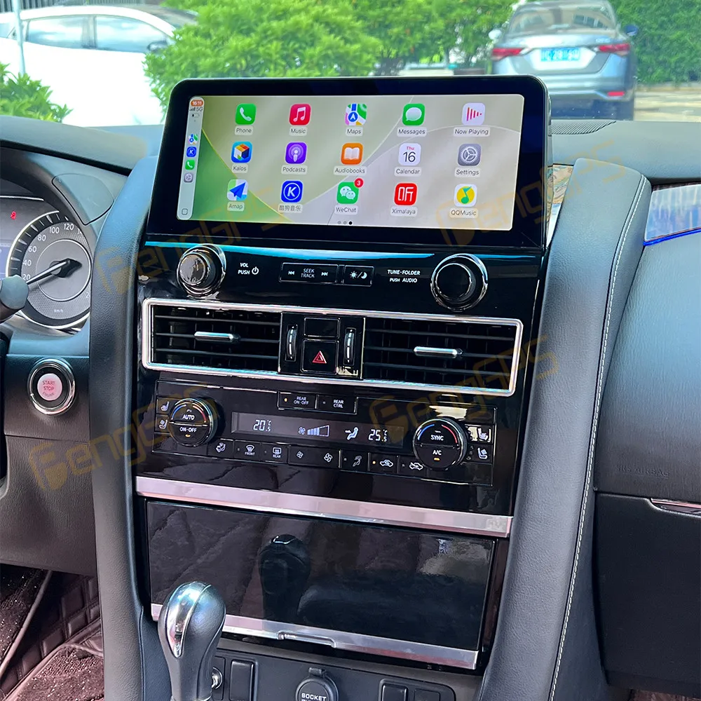 12.3 inch Qualcomm Large Screen For Nissan Patrol Y62 2012-2019 Multimedia Stereo Player Android 13 CarPlay Video GPS Navigation