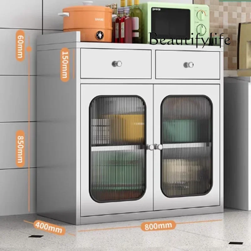 

O Hj Drawers Stainless Steel Cabinet Level Metal Large Modern Nordic Kitchen Cabinet Storage Tall Full Muebles De Cocina Furnitu
