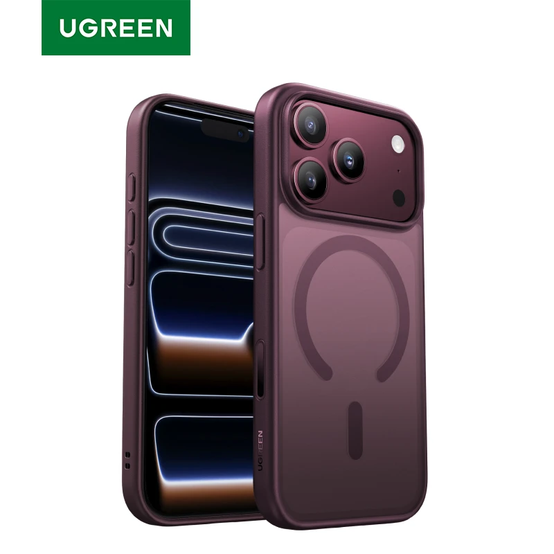 UGREEN Claret Magnetic Case for iPhone 18 17 Pro Max Case Shockproof Cover for iPhone 17 Pro Max 18pro Macsafe TPU Cases 2026