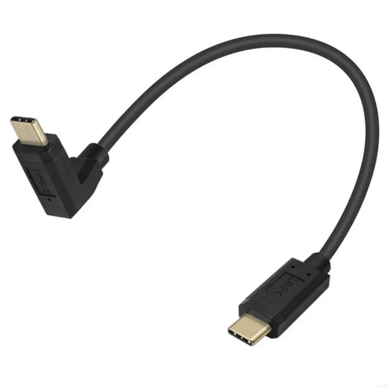 90 Degree Type C Male to Male Cable 10Gbps Data Transmission USB Charging Wire for Mobile Phone 83CF