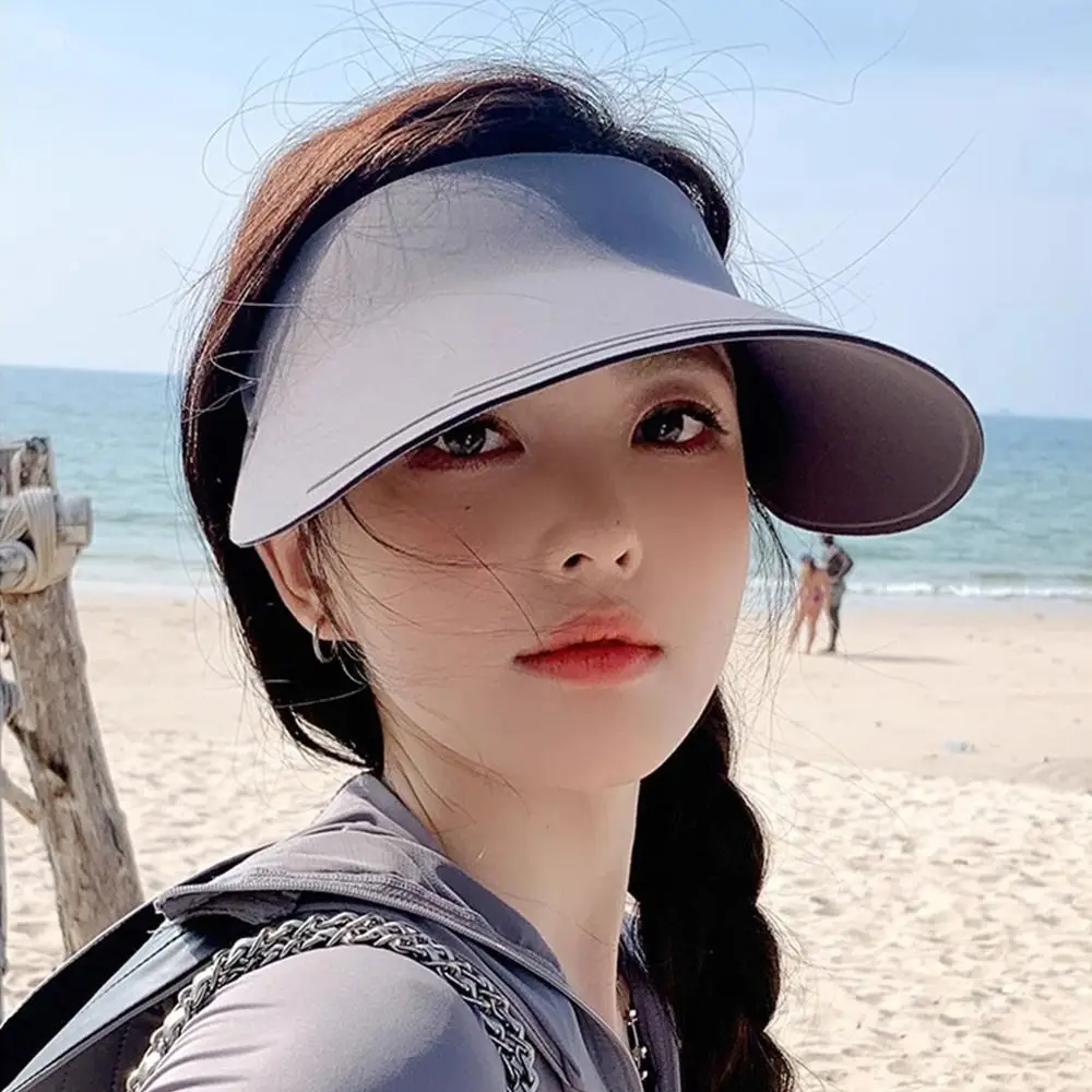 

Fashion UV Protection Sun Protection Hat Foldable Breathable Empty Top Hat Seamless Integrated Sun Hats Outdoor