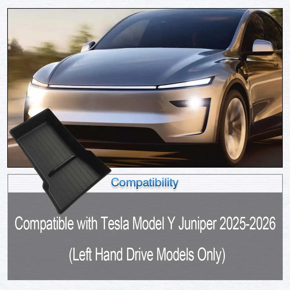 

Center Console Storage For Tesla Model Y Juniper 2025-2026 Armrest Storage Box Flexible Rubber Car Interior Accessories New