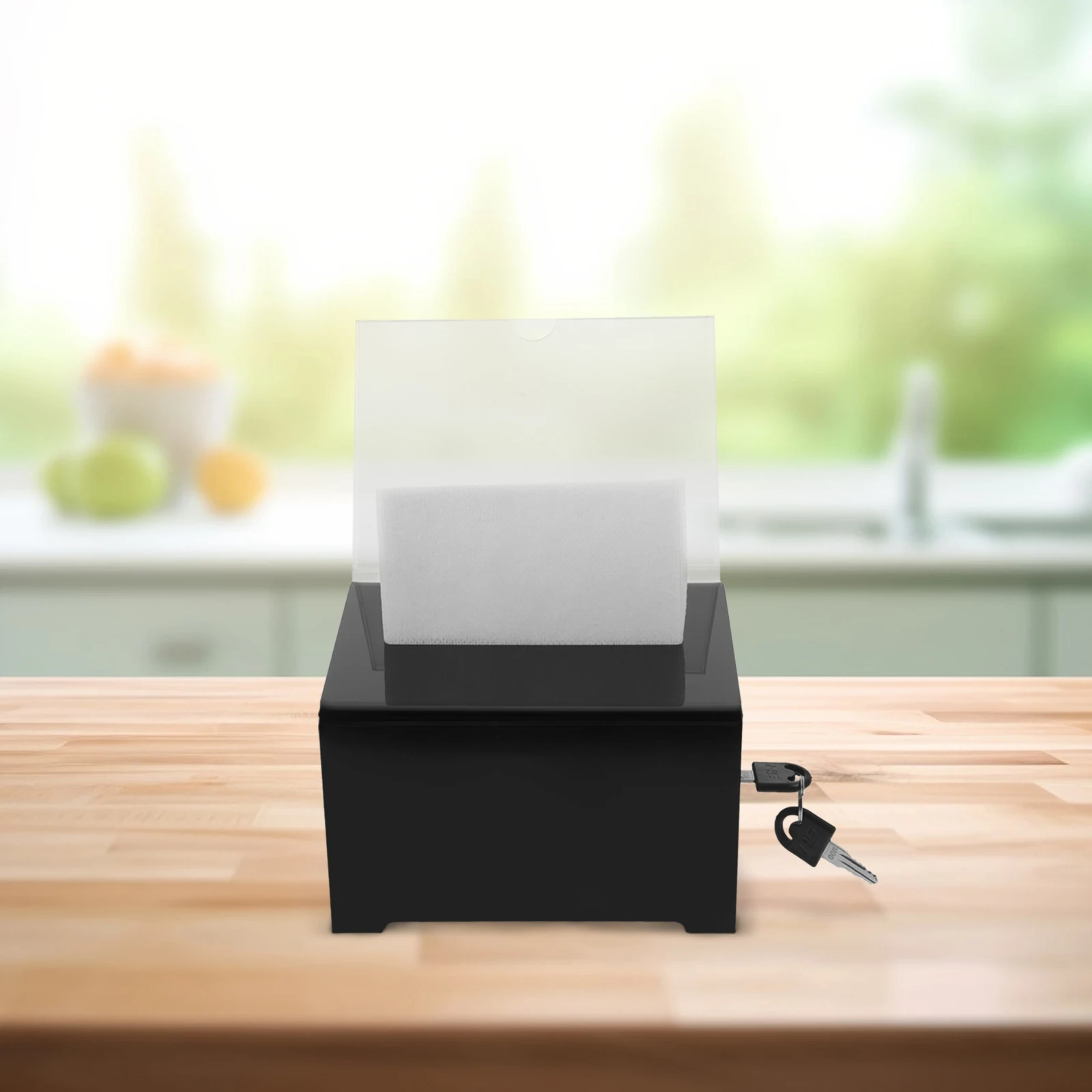 

Acrylic Donation Box Voting Ballot Suggestion Complaint Letter Collection Container with Lock for Office Factory Fundraising