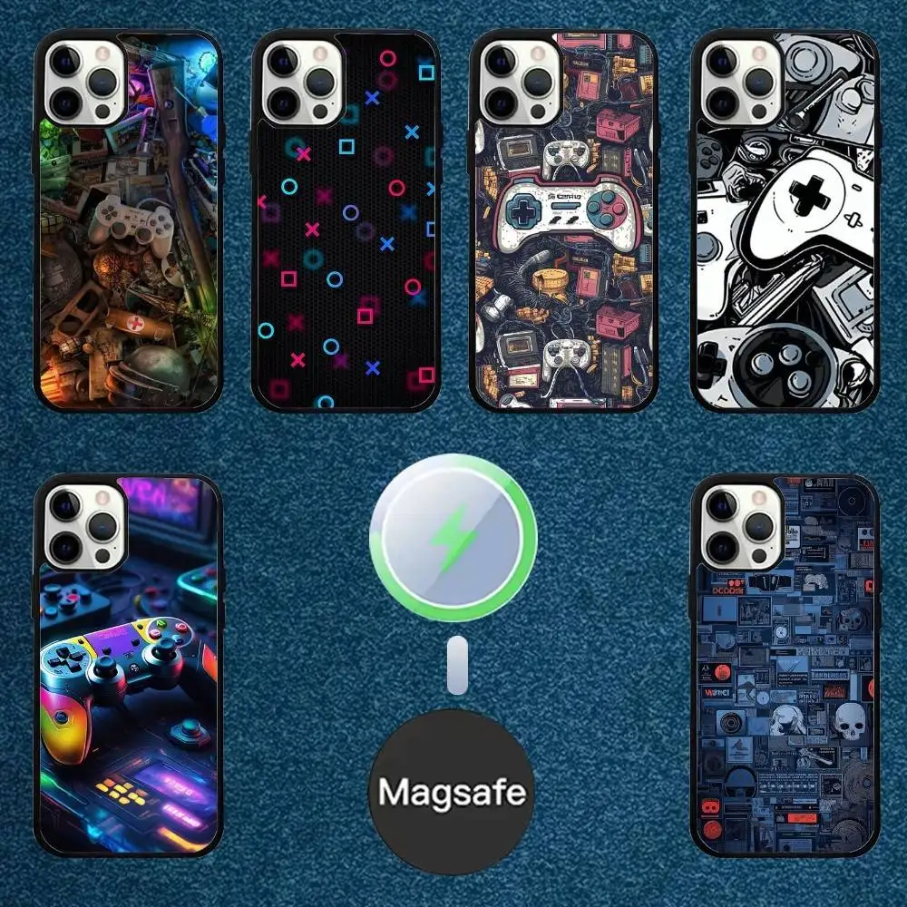 

Game Controller Graphic Phone Case For iPhone 16,15,14,13,12,11,Plus,Pro,Max Mini Magsafe Magnetic Wireless Charging