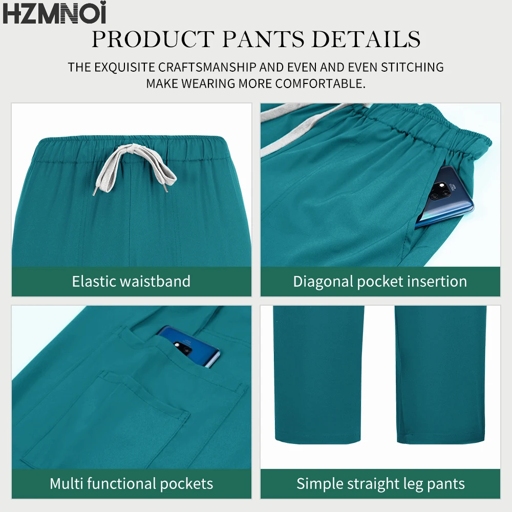 Surgical Uniforms  Hospital Accessories Nurse Short Sleeved Shirt Straight Pants Set Medical Beauty Pet Clinic Man Work Clothes