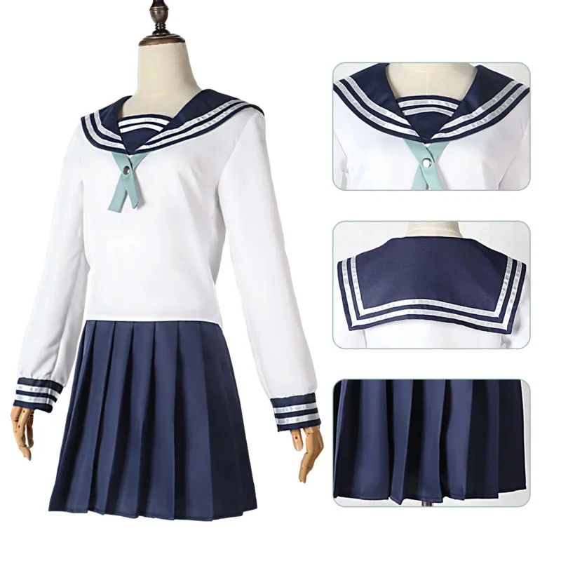 Anime Jujutsu Kaisen Amanai Riko Cosplay Costume parrucca donna uniforme scolastica camicia gonna accessorio Sailor Suit Halloween Party