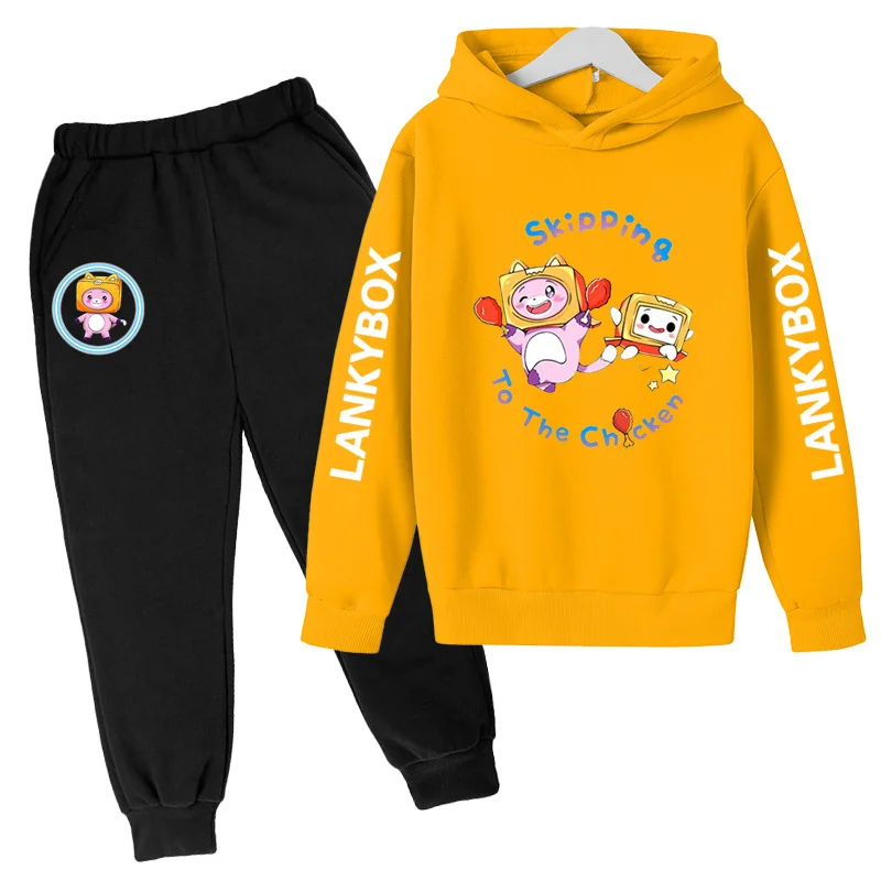 2-12-year-old Kids Hoodie Boys and Girls Autumn/Winter Top+Pants Hoodie Two Piece Set Kids Casual Fashion Game Hoodie Set