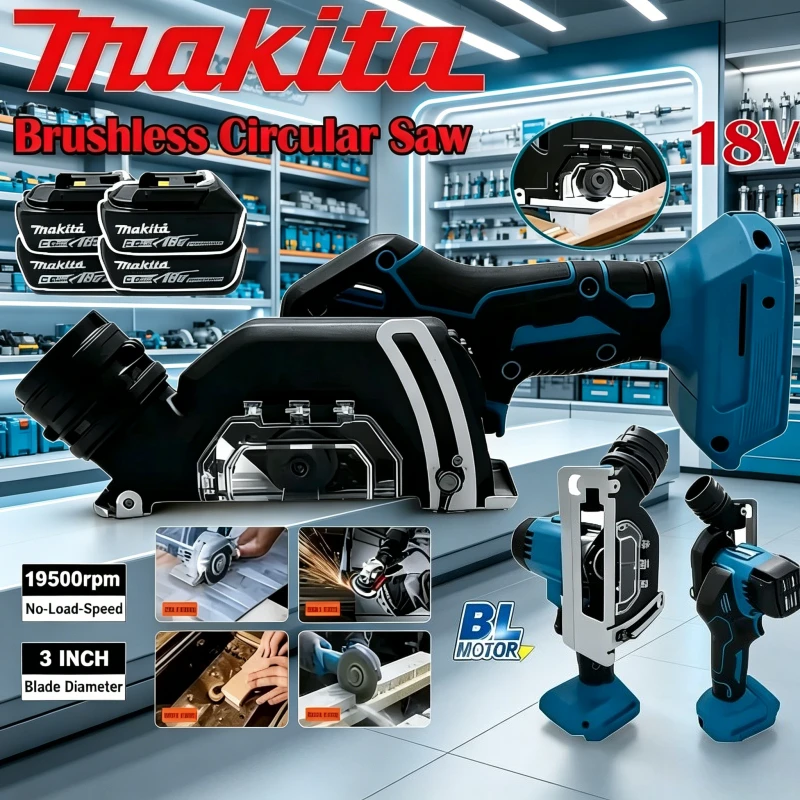 

Makita 19500RPM Cordless Electric Angle Grinder 3 Inch Cut Off Tool For Makita Battery Tile Cutter for Wood Tile Plastic Tool