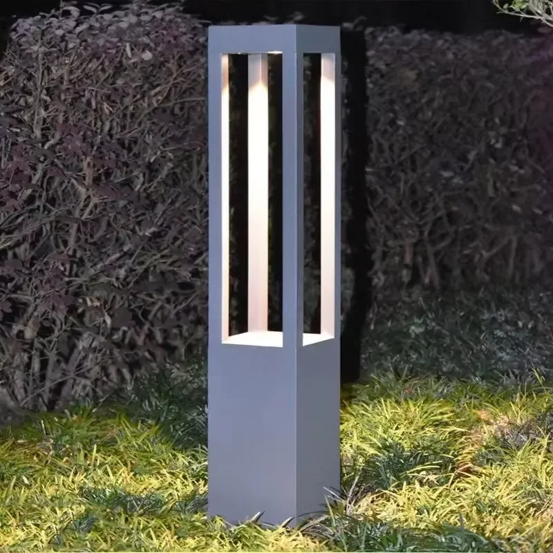 for  LED Landscape Solar Garden Light Square Floor to ceiling Outdoor Lawn Light Aluminum IP65 Dimmable Lithium Battery