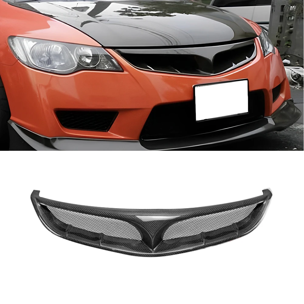 For HONDA CIVIC 8TH GEN FD 06-11 FD2（4 Door）SEK Style Fiber Glass Front  Air Intake Grille Bumper-Grille FRP Body Kit Unpainted