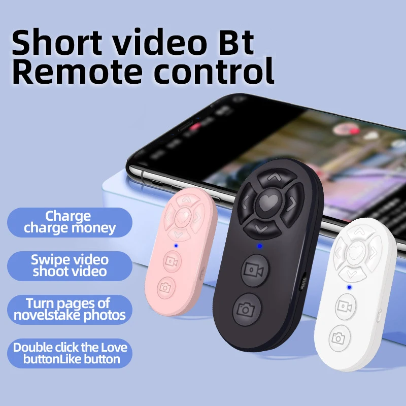 

7 Buttons Wireless Bluetooths-compatible Remote Controller Phone Selfie Photo Shutter For Tiktok Video Page Turner Rechargeable