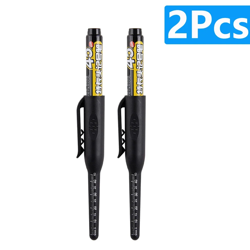 1-6 Stück 45mm wasserdichte lange Kopfs pitze tiefe Loch markierungen Stift fliesen Zimmermanns stift Mehrzweck für die Holz bearbeitung schwarz/blau/rote Tinte