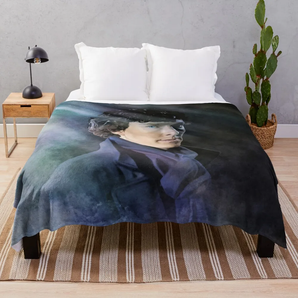 

Sherlock Midnight Mystery Throw Blanket Polar Cute Plaid Large halloween Blankets