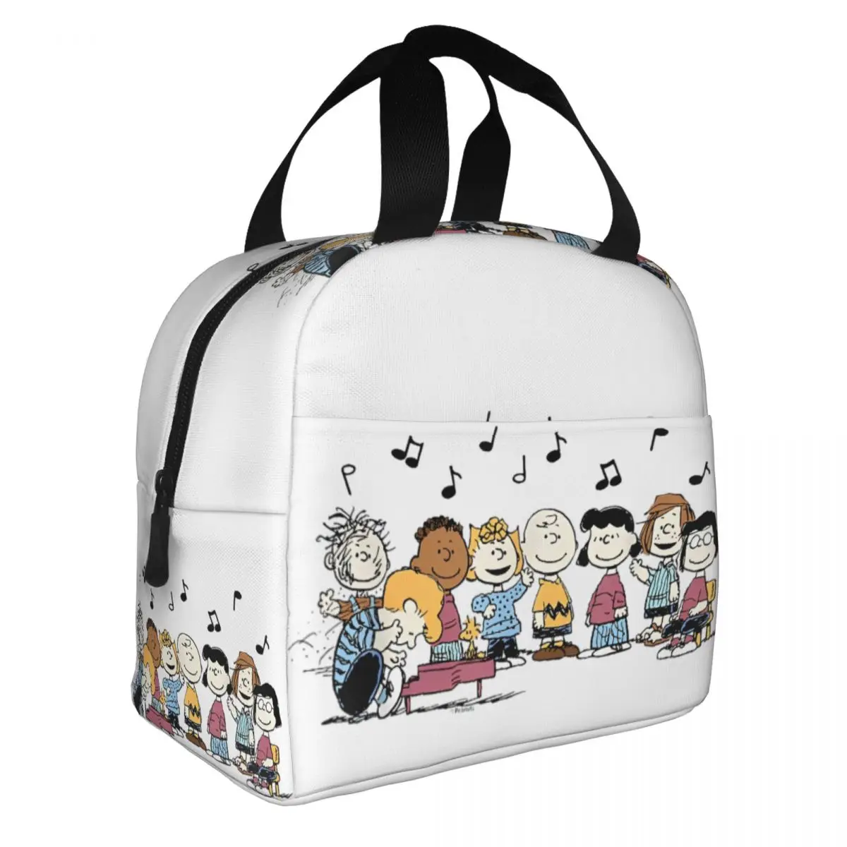 Snoopy Charlie Sally Music Insulated Lunch Bag Leakproof Cartoon Meal Container Thermal Bag Tote Lunch Box Travel Men Women