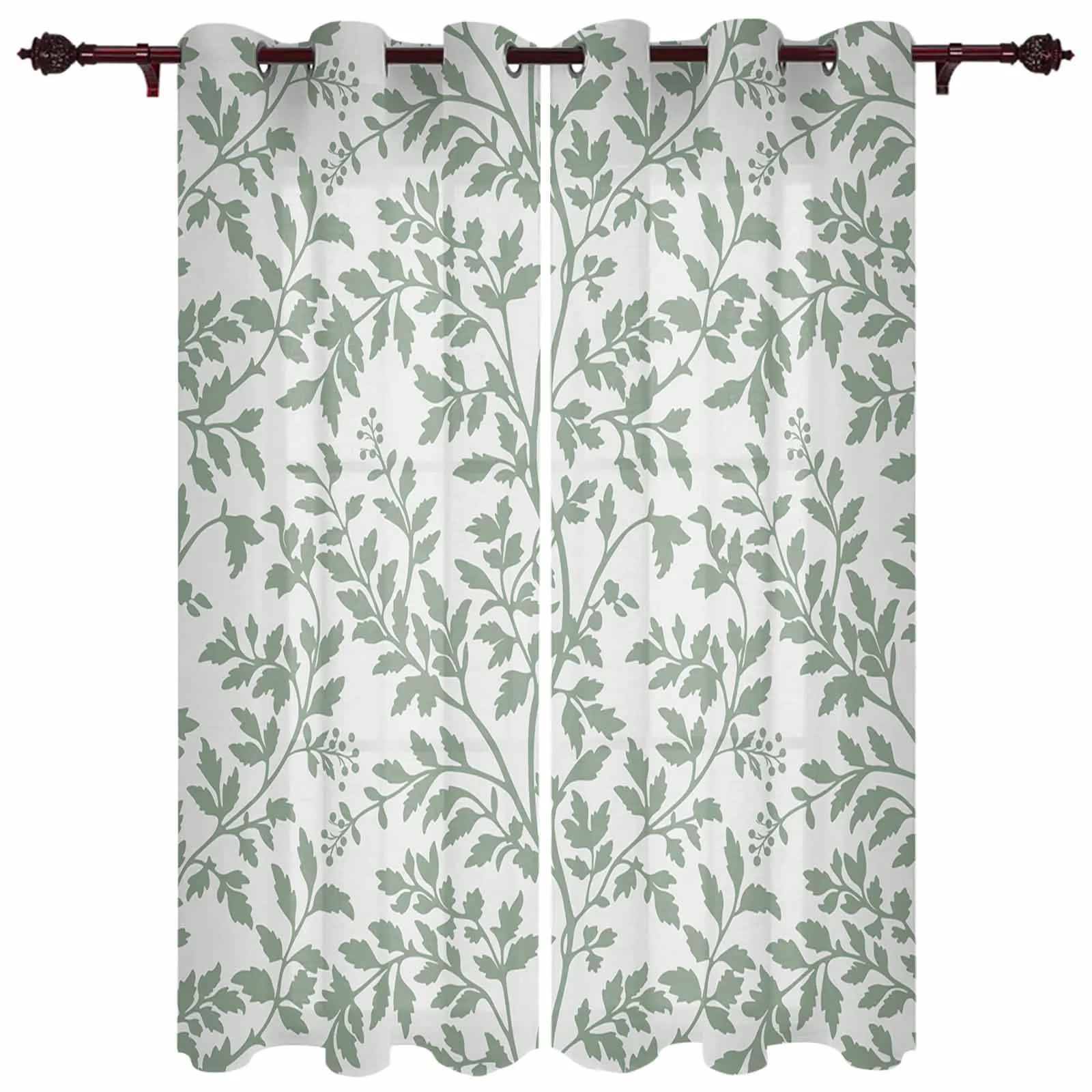 Leaves Branches Window Window Curtains Living Room Bathroom Bedroom Decor Kids Window Treatment