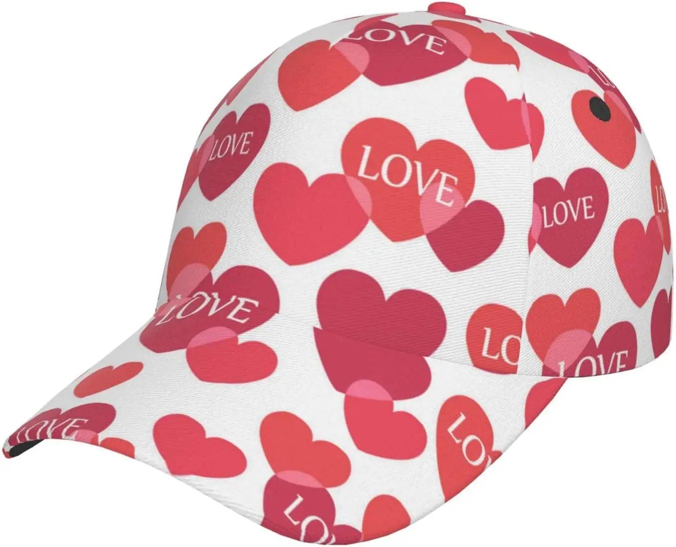 

Valentine's Day Baseball Caps for Women Men Red Hearts Baseball Hat Adjustable Caps for Adults Outdoor Activities