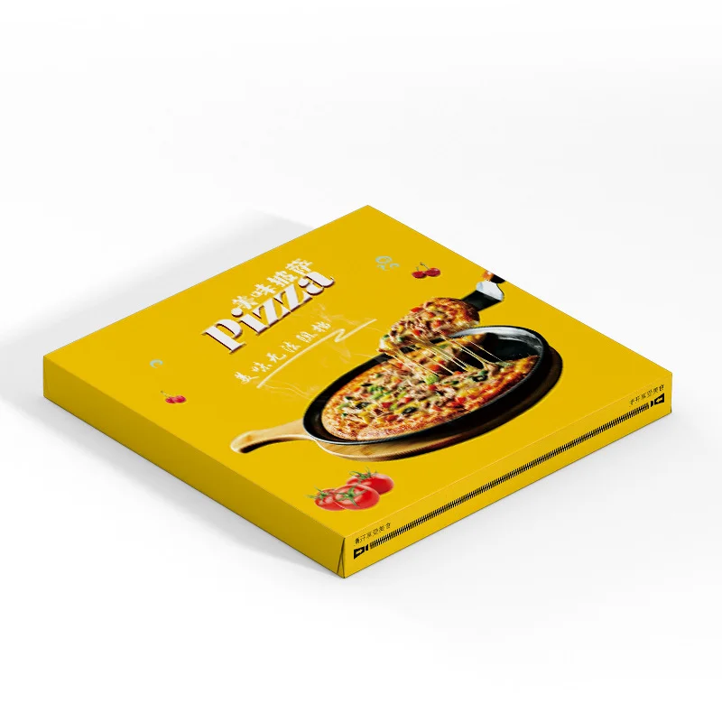 Customized productWholesale Custom Printed 8 10 12 14 16 inch Fast Food Takeaway Black Corrugated Pizza Box